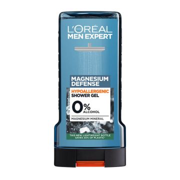 L’Oreal Men Expert Magnesium Defence Хидратиращ душ гел 3в1 за лице, коса и тяло за мъже 300 мл