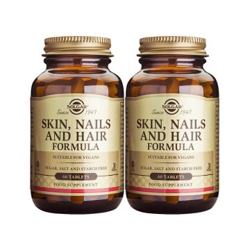 Solgar Skin, Nails and Hair Formula Формула за коса, кожа и нокти х 60 таблетки 1+1 Промо комплект