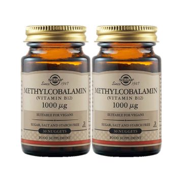 Solgar Methylcobalamin Vitamin B12 Витамин В12 1000 мг х 30 таблетки 1+1 Промо комплект