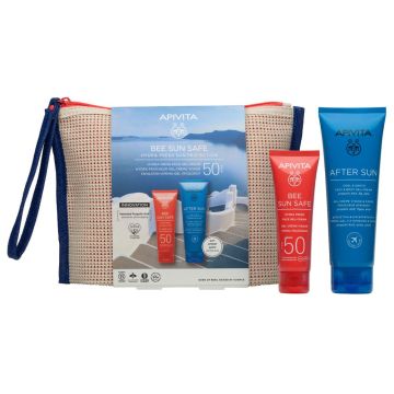 Apivita Bee Sun Safe Хидратиращ слънцезащитен гел-крем за лице SPF50 50 мл + Подаръци Комплект
