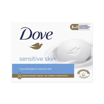 Dove Pure Sensitive Kрем-сапун за ръце, лице и тяло за чувствителна кожа 90 гр