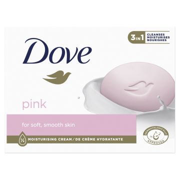 Dove Pink Успокояващ крем-сапун за ръце, лице и тяло 90 гр