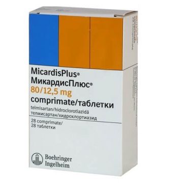 Микардис Плюс 80 мг/12.5 мг х 28 таблетки Boehringer Ingelheim