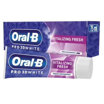 Oral-B Pro 3D White Vitalizing Fresh Избелваща паста за зъби 75 мл