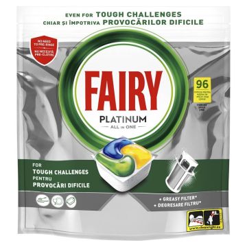 Fairy Platinum All In One Капсули за съдомиялна машина 96 броя  