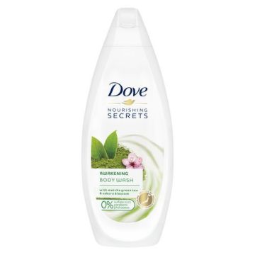 Dove Nourishing Secrets Хидратиращ душ-гел за тяло с матча и сакура 250 мл