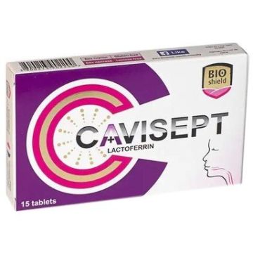Cavisept За лигавицата на устата и фаринкса х 15 таблетки за смучене BIOshield