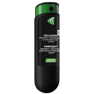 Nicorette Freshmint Spray Никорет Спрей за уста за отказване на цигари 1 мг/впръскване х13,2 мл