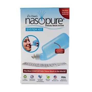 Nasopure Комплект за носни промивки за възрастни 236 мл и 20 сашета Dr. Hanas