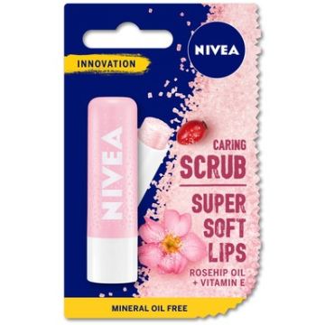 Nivea Lip Care Scrub Балсам пилинг за устни с шипка 4.8 гр