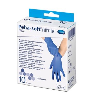 Peha-soft Еднократни нитрилни ръкавици без латекс Размер L 10 бр Hartmann