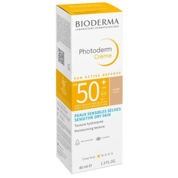 Bioderma Photoderm Creme Слънцезащитен оцветен крем за чувствителна суха кожа SPF50+, Light 40 мл