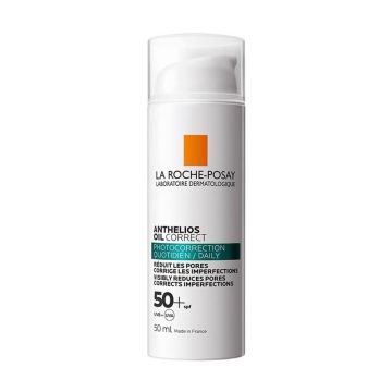 La Roche-Posay Anthelios Oil Correct Слънцезащитен гел-крем за лице за мазна кожа с несъвършенства SPF50+ 50 мл