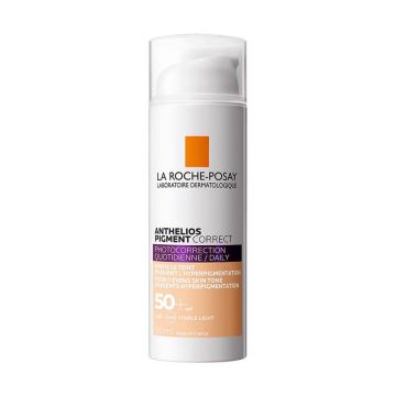 La Roche-Posay Anthelios Pigment Correct Слънцезащитен оцветен крем за лице против хиперпигментации SPF50+ Светъл нюанс 50 мл