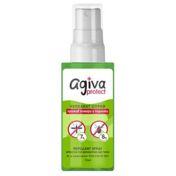Agiva Protect Репелент спрей против комари и кърлежи 75 мл