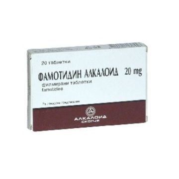 Фамотидин Алкалоид при стомашно-чревен дискомфорт 20 мг х20 таблетки Alkaloid