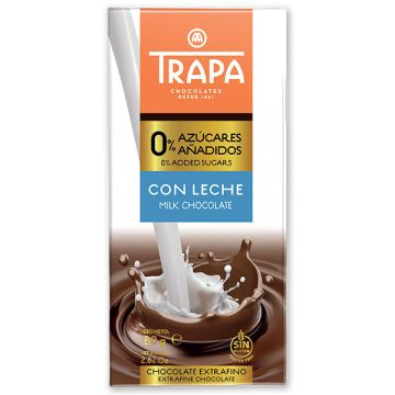 Trapa Шоколад млечен 0% захар 80 гр