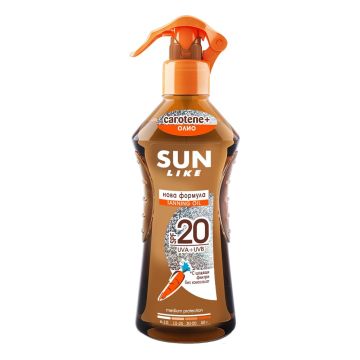 Sun Like Слънцезащитно масло за тяло за бърз загар SPF20 200 мл