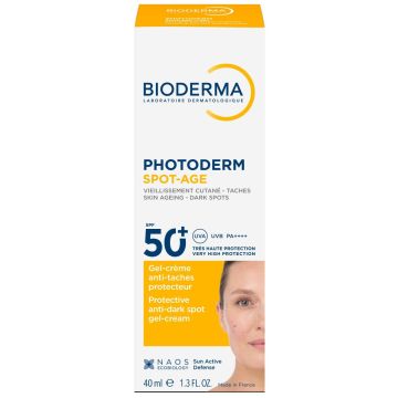 Bioderma Photoderm Spot-age Слънцезащитен крем за лице против пигментни петна и бръчки SPF50+ 40 мл