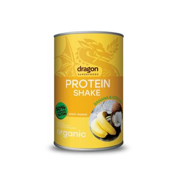 Био Протеинов шейк банан и кокос с еритритол 450 гр Dragon Superfoods
