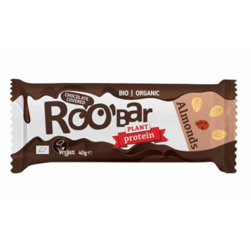 ROO’BAR Протеиново барче с бадеми и шоколад 40 г