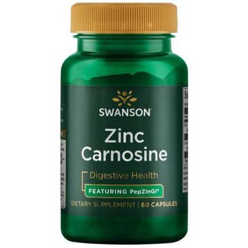 Swanson Zinc Carnosine (PepZin GI) Цинков Карнозин х 60 капсули