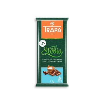 Trapa Шоколад млечен със стевия 75 гр