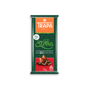 Trapa Шоколад 80% какао със стевия 75 гр
