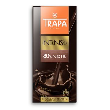 Trapa Шоколад натурален 80% какао Интензо 175 гр
