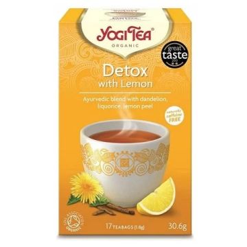Yogi Tea Детокс аюрведичен био чай с лимон 17 пакетчета