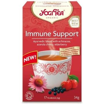 Yogi Tea Аюрведичен био чай за подкрепа на имунната система 17 пакетчета