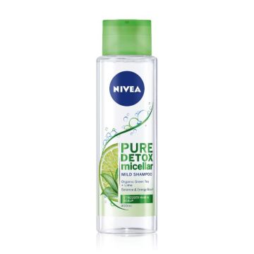 Nivea Pure Detox Мицеларен шампоан за стресирана коса и скалп 400 мл