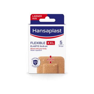 Hansaplast Flexible еластичен пластир XXL 6 см x 9 см х 5 бр