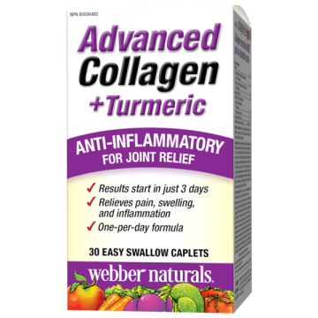 Webber Naturals Advanced Collagen + Turmeric Колаген + Куркума за здравето на ставите х30 мини каплети