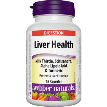 Webber Naturals Liver Health Ливър Хелт за нормално функциониране на черния дроб х 65 капсули