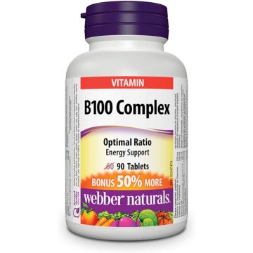 Webber Naturals Vitamin B100 Complex Витамин В комплекс х90 таблетки