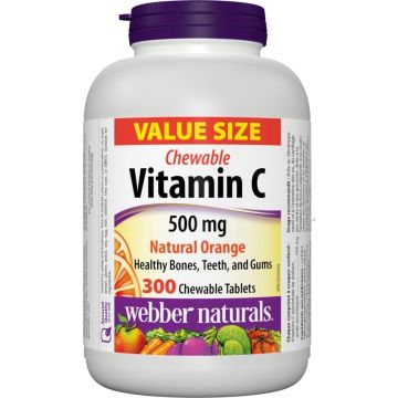Webber Naturals Витамин С 500 мг x 300 дъвчащи таблетки
