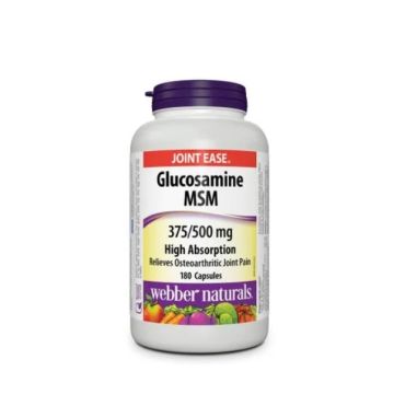 Webber Naturals Глюкозамин 375 мг + МСМ 500 мг x180 капсули
