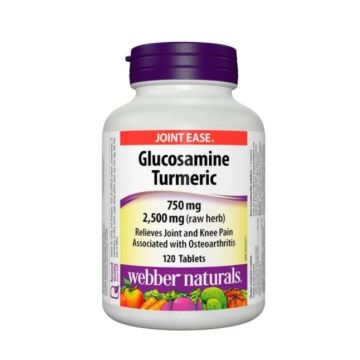 Webber Naturals Глюкозамин сулфат + Куркума х120 таблетки