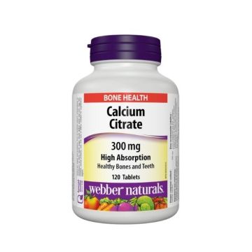 Webber Naturals Калций цитрат 300 мг x 120 таблетки