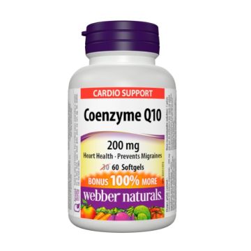 Webber Naturals Коензим Q10 200 мг х60 софтгел капсули