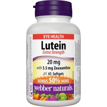 Webber Naturals Лутеин 20 мг + Зеаксантн 3.5 мг х45 софтгел капсули