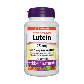 Webber Naturals Лутеин 25 мг + Зеаксантн 5 мг х175 софтгел капсули