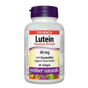 Webber Naturals Лутеин 40 мг + Зеаксантн 7 мг х60 софтгел капсули