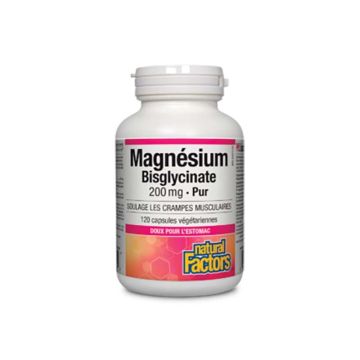 Natural Factors Magnesium Bisglycinate Магнезий бисглицинат 200 мг x 120 V капсули