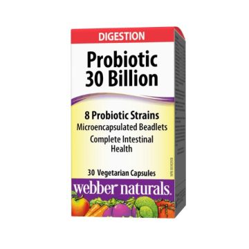 Webber Naturals Пробиотик 30 млрд. активни пробиотици 8 щама х30 веган капсули