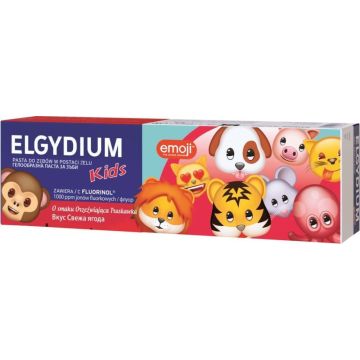 Elgydium Kids Детска гелообразна паста за зъби за защита от кариес 3 - 6 години емоджи 50 мл