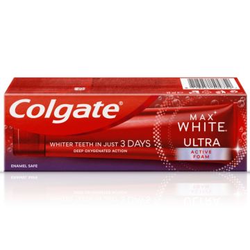 Colgate Max White Active Foam Избелваща паста за зъби 50 мл