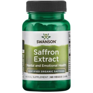 Swanson Saffron Extract 2% Safranal Екстракт от Шафран с 2 % Шафранал х 60 капсули