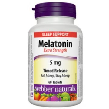 Webber Naturals Melatonin Extra Strenght Мелатонин с удължено освобождаване 60 таблетки